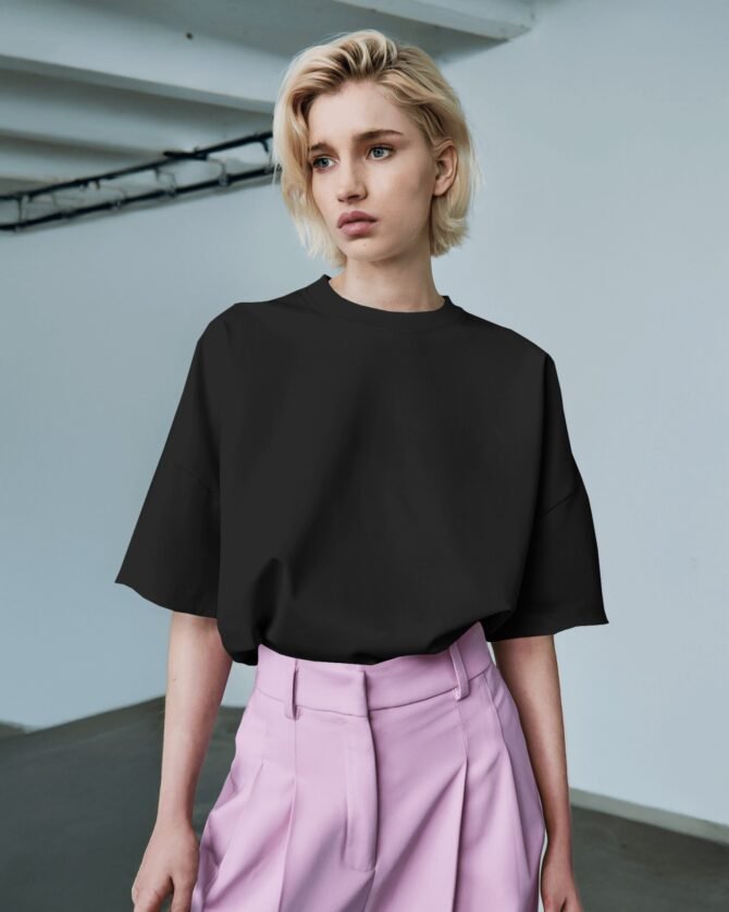Onyx Edge Oversized T-shirt ( Black )