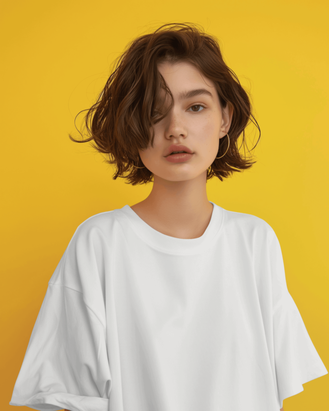 Arctic Edge Oversized Tee - (White)
