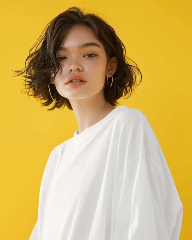 Arctic Edge Oversized Tee - (White)